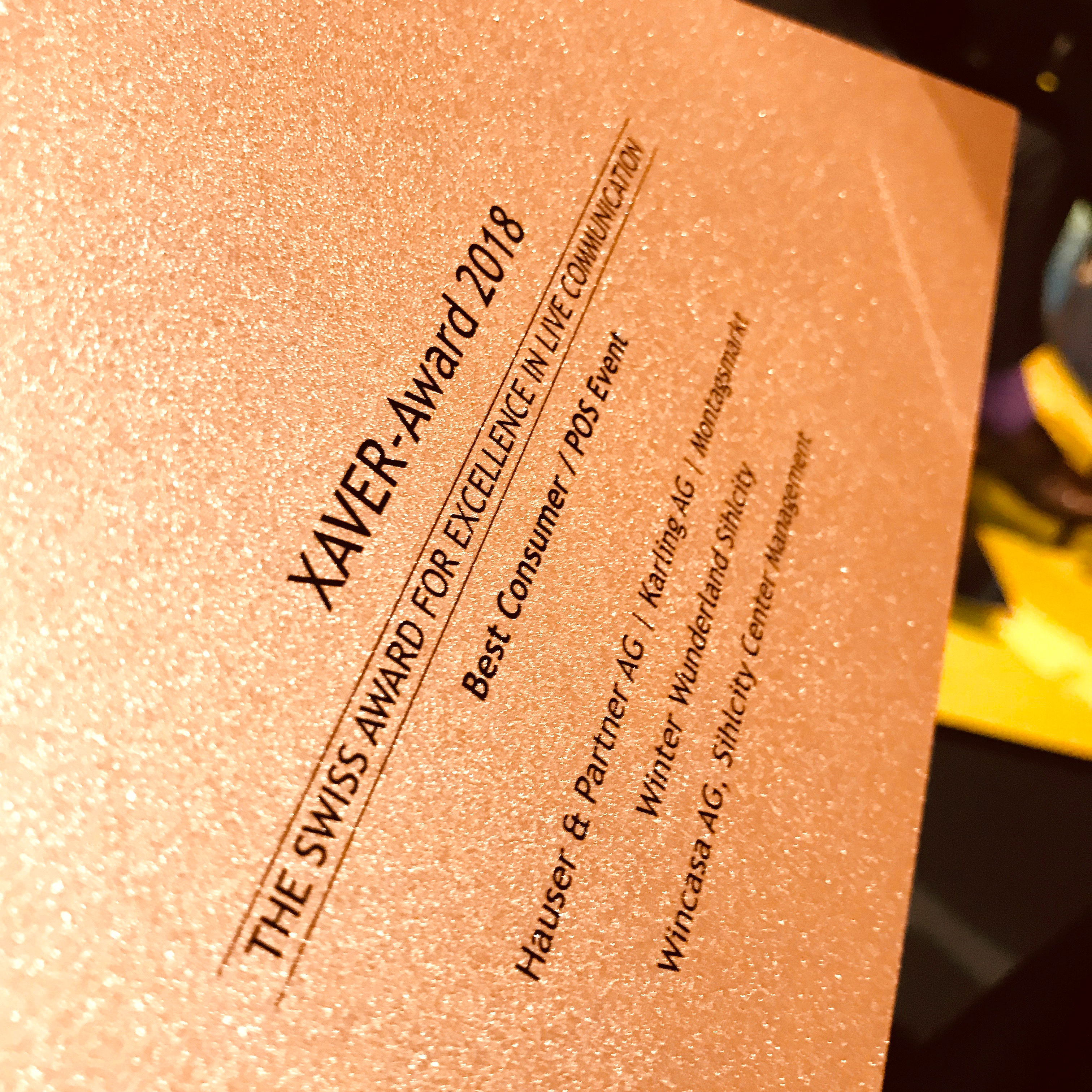 Xaver Award Bronze